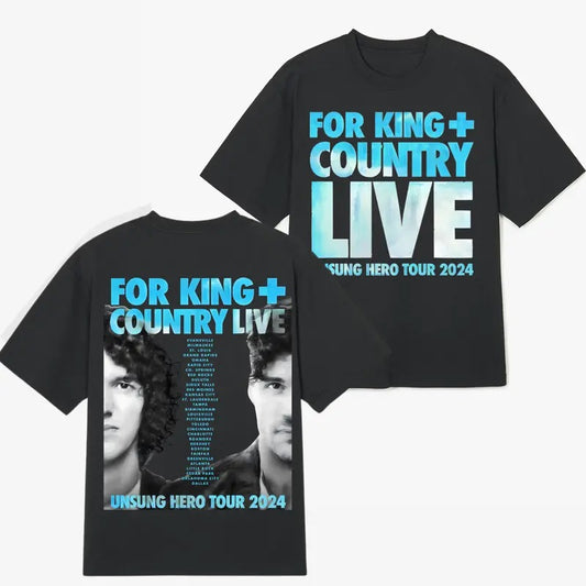 For King + Country Unsung Hero Tour 2024 Shirt, For King & Country Band Fan Shirt, Unsung Hero 2024 Concert Shirt