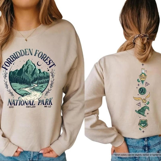 Forbidden Forest National Park Sweatshirt, Forbidden Forest Sweatshirt, Bookish Gift, Wizard Hoodie, Book Lover Gift, Bookish Sweatshirt