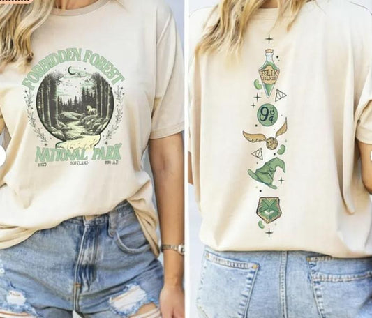 Forbidden Forest Shirt or Sweatshirt,  National Park Wizard Shirt, Wizarding School T-Shirt, HP Inspired Shirt