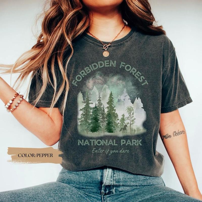 Forbidden Forest Shirt, Magical Forestcore Sweatshirt, Literary Location Tshirt, Magic Wizard Fandom Merch, Fantasy Book Tee