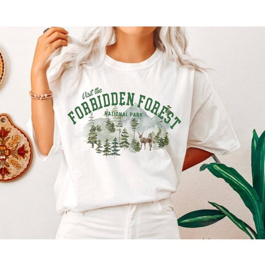 Forbidden Forest T-Shirt - The Original - National Park Shirt Book Lover Gift Magical Hiking Shirt Camping Shirt Outdoor Cottagecore Shirt