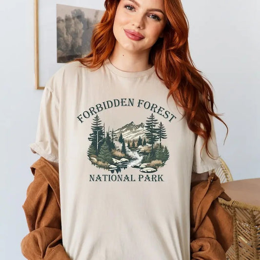 Forbidden Forest Wizard Shirt, National Park T-shirt, Magical Hiking tshirt, Camping Shirt, Book Lover Gift, Fandom Merch...