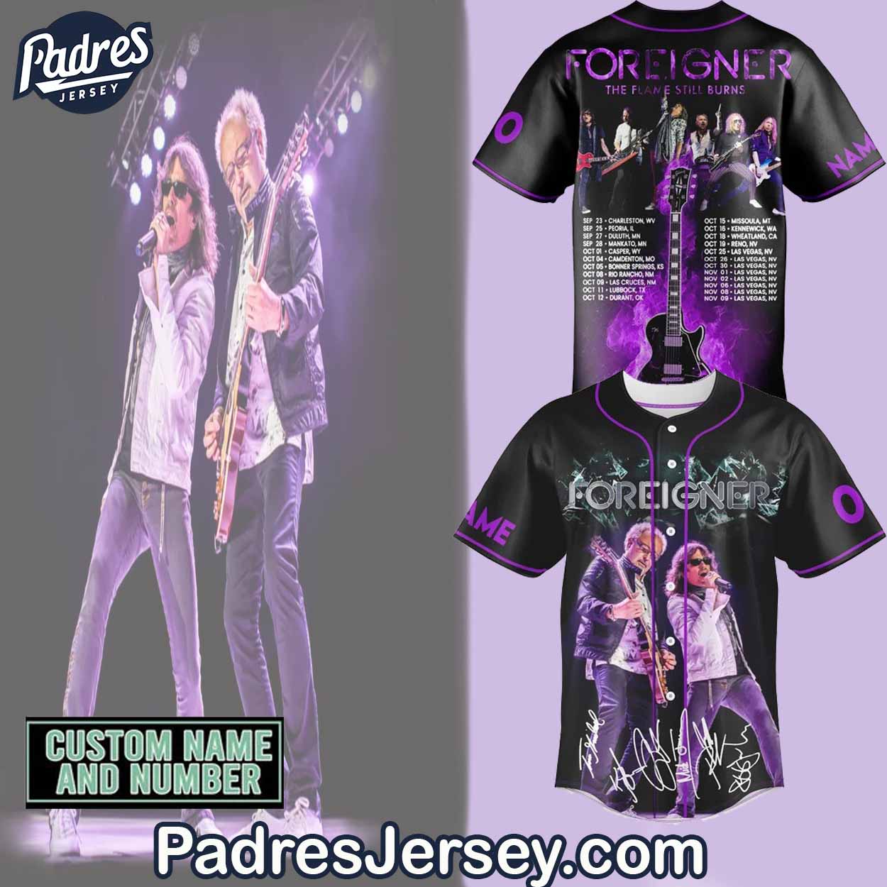 Foreigner The Flame Still Burns Personalized Baseball Jersey Outfit - Padres Jersey Oasis: Elevate Your... (Image 1)