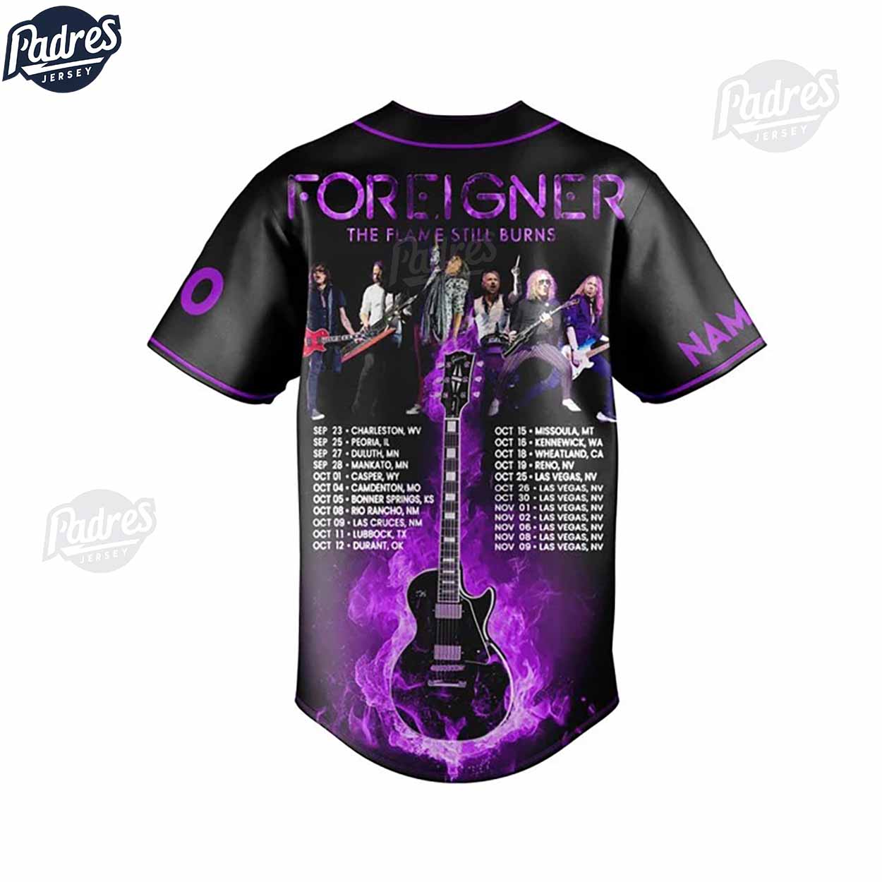 Foreigner The Flame Still Burns Personalized Baseball Jersey Outfit - Padres Jersey Oasis: Elevate Your... (Image 4)