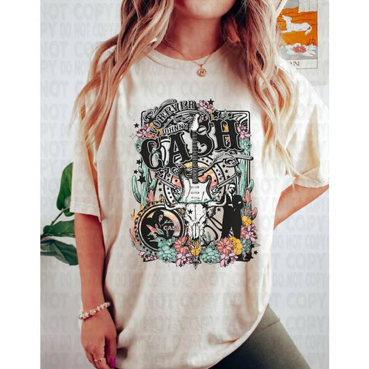 Forever Johnny Cash Shirt, Country Legend Graphic Tee, Oversized Comfort Colors T-Shirt, King of Country Style