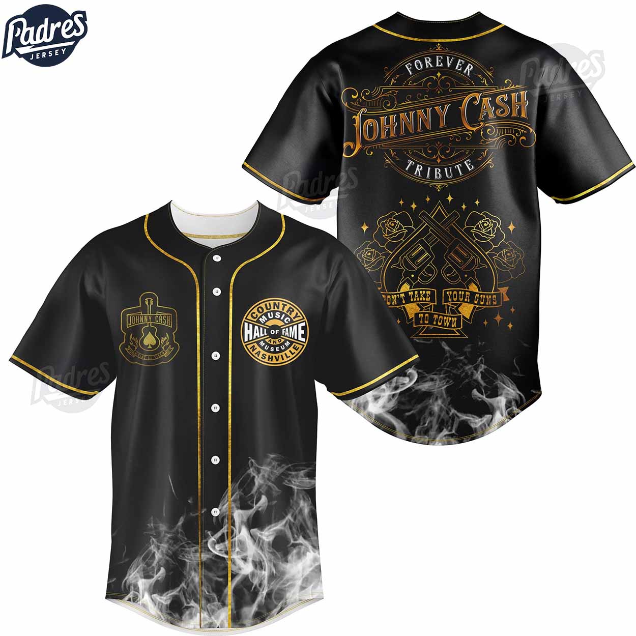 Forever Johnny Cash Tribute Baseball Jersey Outfit - Padres Jersey Oasis: Elevate Your Baseball Style Game... (Image 2)