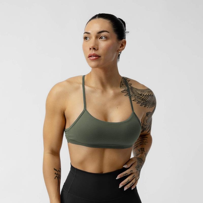 Forge Sports Bra - Low to Medium Support with Open-Back Design and Removable Cups for Women, Perfect for Studio or Light Weight Training, Plain Pattern, Summer Season