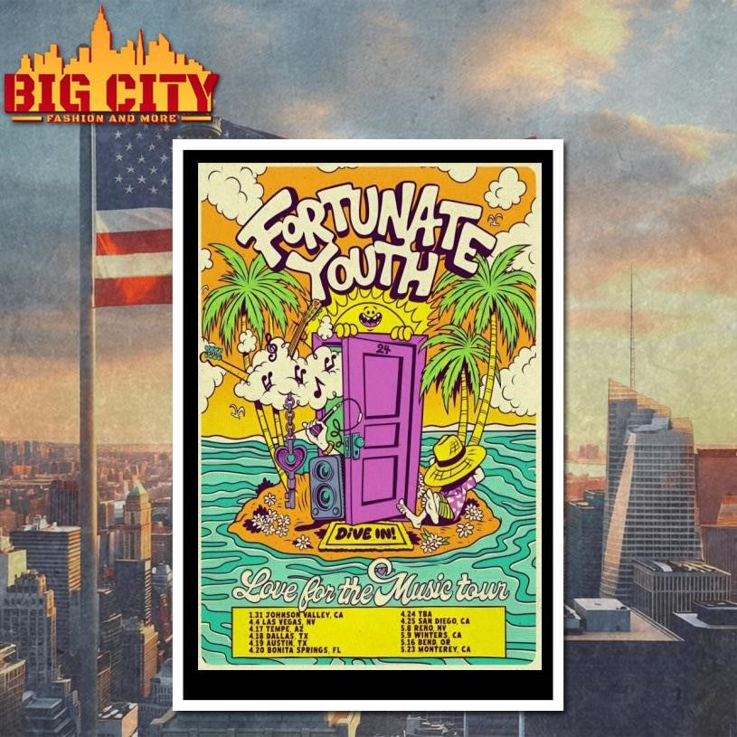 Fortunate Youth Love For The Music 2026 Tour Poster Shirt