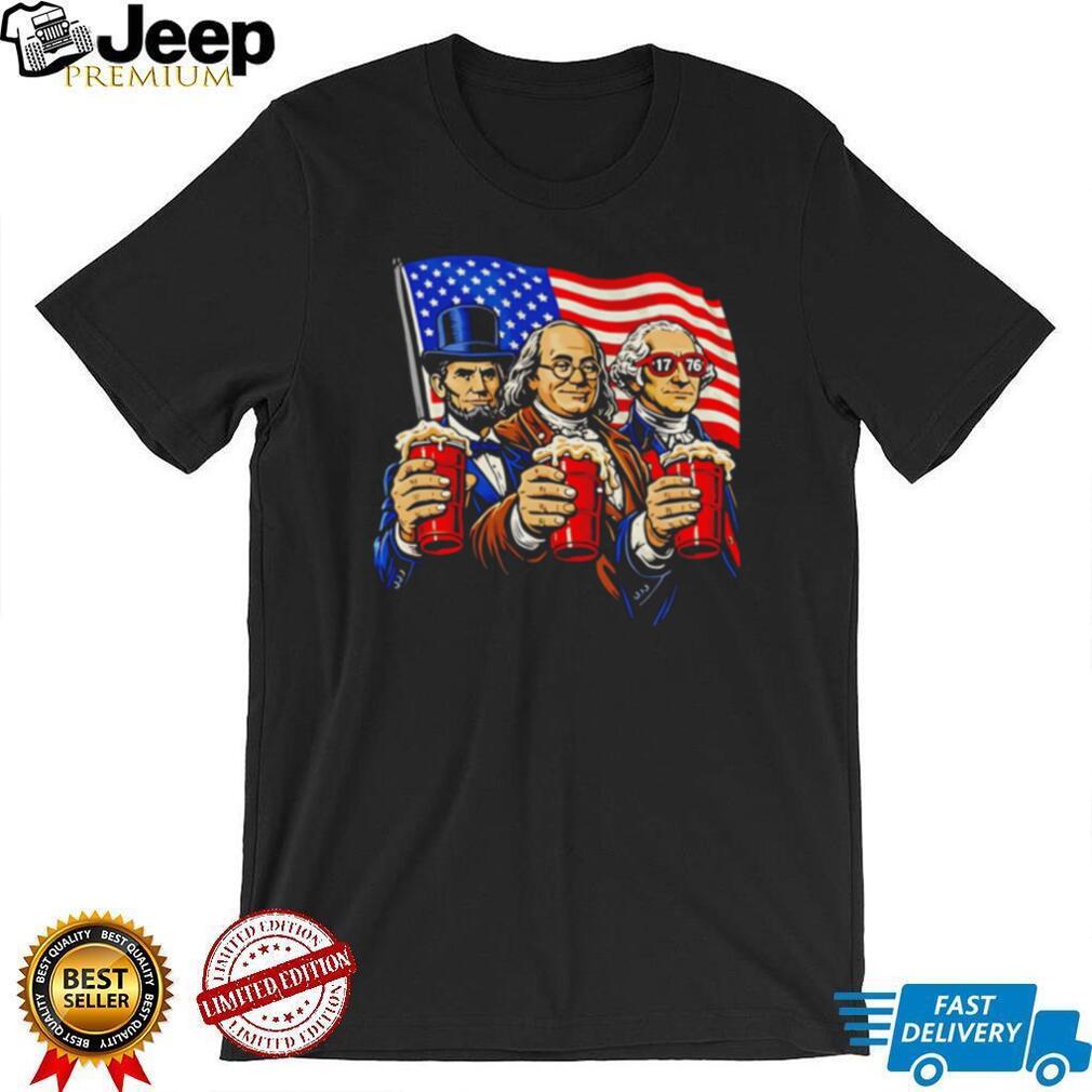 Founding Fathers Beer Party USA Flag Patriotic T Shirt