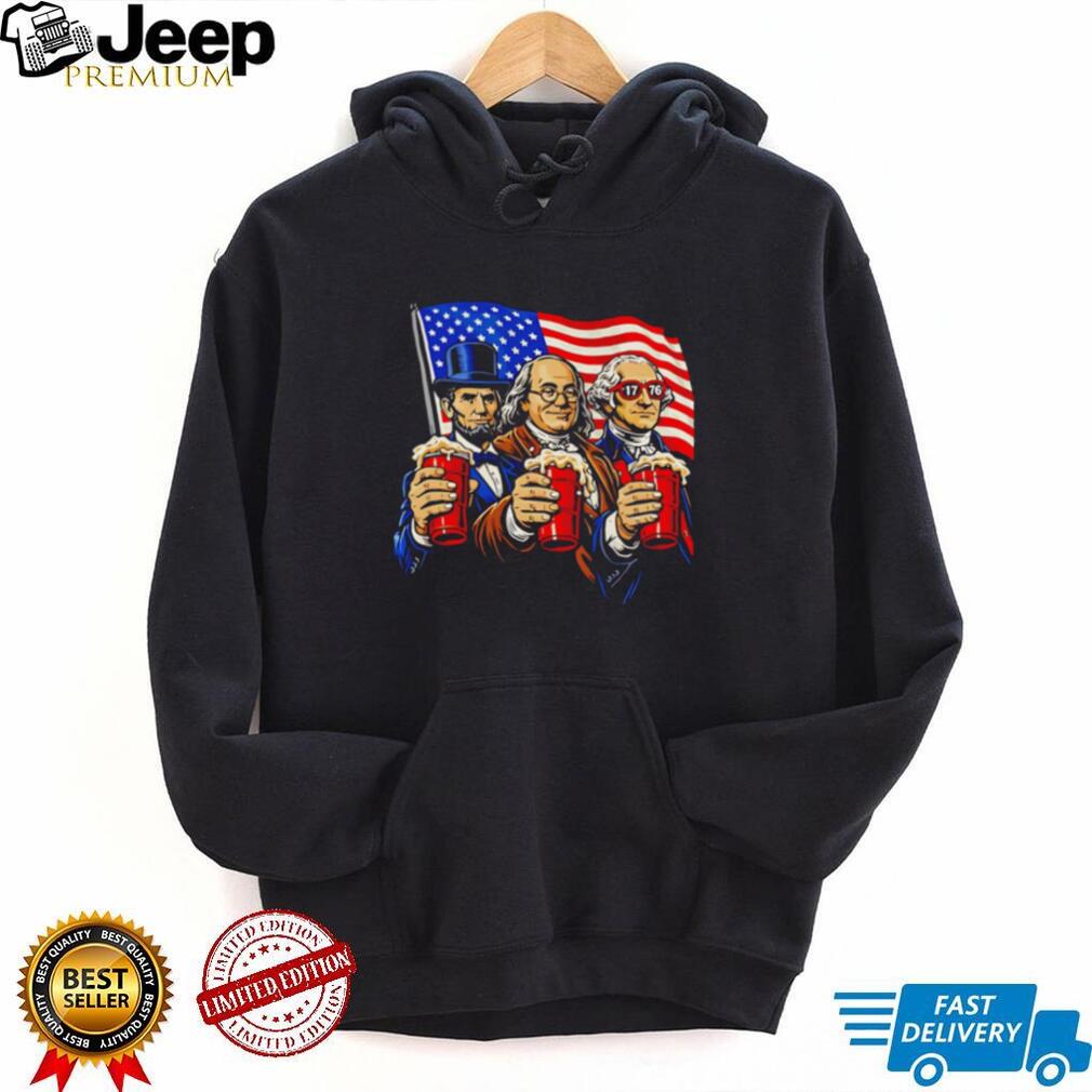 Founding Fathers Beer Party USA Flag Patriotic T Shirt