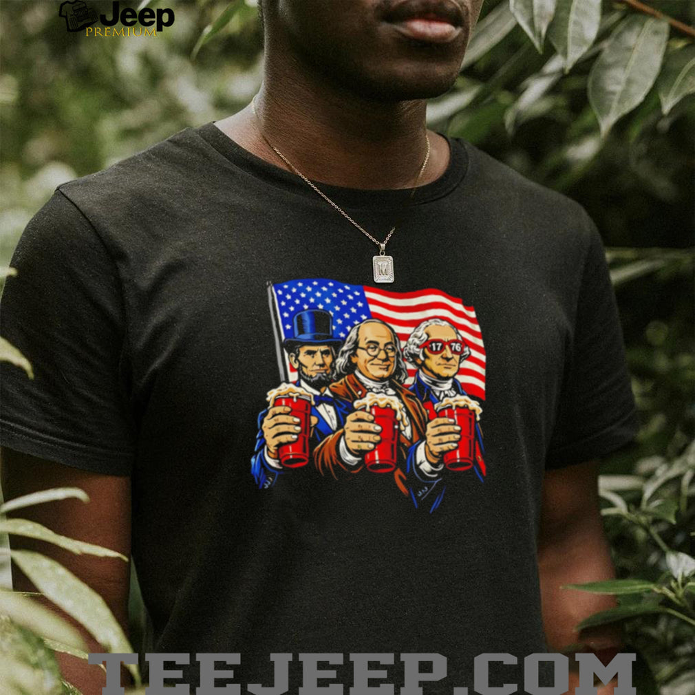 Founding Fathers Beer Party USA Flag Patriotic T Shirt