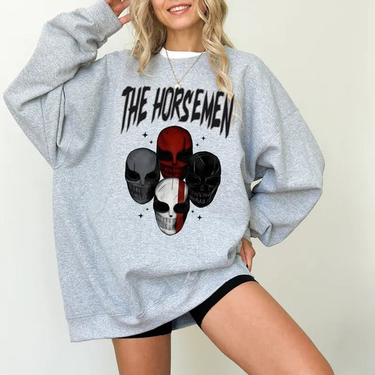 Four Horsemen Property Sweatshirt, Devil's Night Series Hoodie, Penelope Douglas Bookish Merch, Thunder Bay Unisex Soft Comfort Crewneck Pullover Long Sleeves Graphic Fabric Sweaterstyle{n002}2