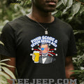 Four score and seven beers ago Abraham Lincoln with American flag sunglasses shirt