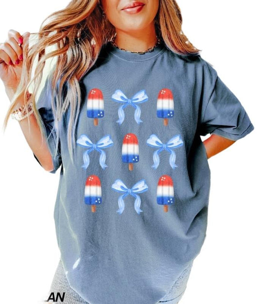 Fourth Of July Shirt, Patriotic Shirt, Coquette 4th Of July Shirt, Bow Shirt, America Shirt, Retro 4th Of July Shirt, Summer Tee, Unisex T-Shirt, Gifts For Male Female, Short Sleeve Tee Shirt