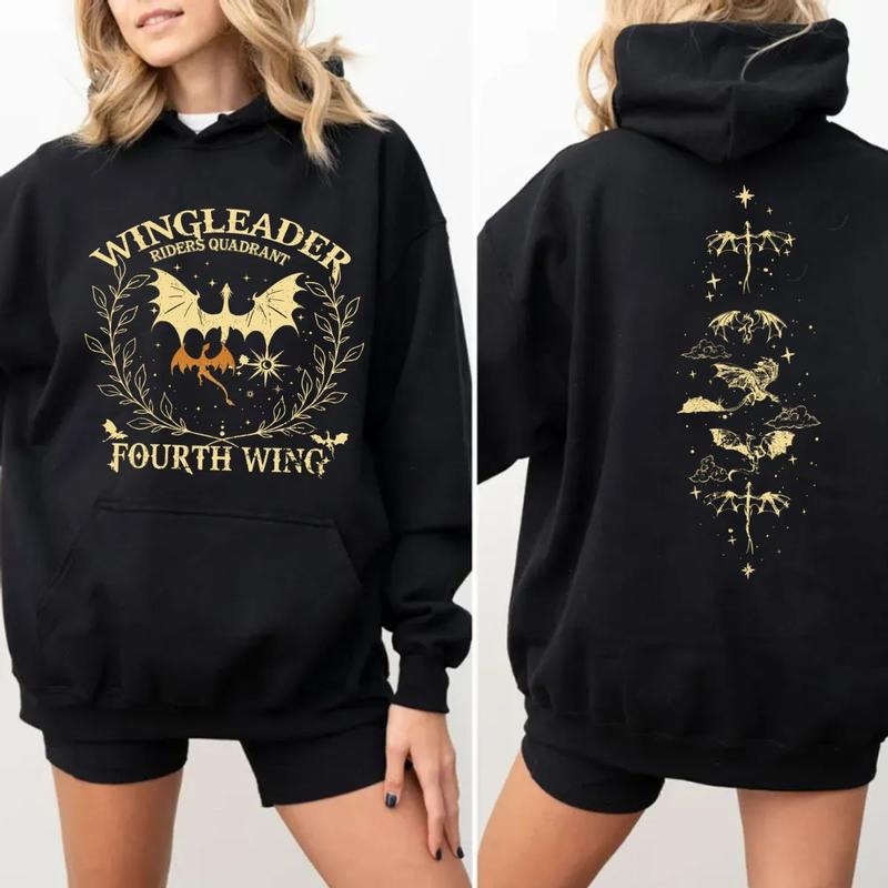 Fourth Wing Basgiath War College 2 Sides T Shirt, Xaden Riorson Riders Quadrant Tee, Dragon Rider, Violet Sorrengail,...