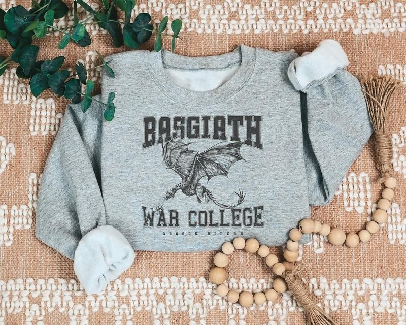 Fourth Wing College Sweatshirt, Booktok Shirt, Basgiath War Crewneck, Dragon Rider Shirt, Fantasy Reader Hoodie, Bookish Shirt, Violet Sorrengail Sweater, Riders Quadrant Shirt