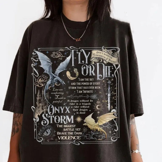 Fourth Wing Comfort Color T-Shirt, Dragon Rider Shirt, Basgiath War College, Violet Sorrengail, Violent Little Thing