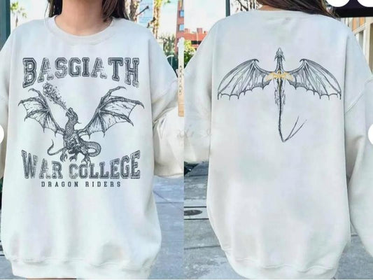 Fourth Wing Double-Sided Sweater, Basgiath War College Sweatshirt, Fourth Wing
