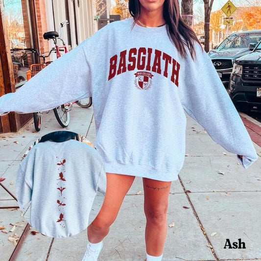 Fourth Wing Double-Sided Sweatshirt, Basgiath War College Shirt, Dragon Rider Sweatshirt, Bookish T-Shirt, Empyrean Series, Fourth Wing Sweater