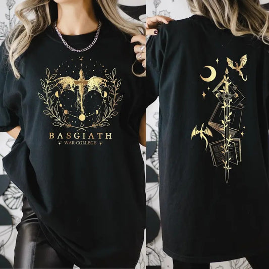 Fourth Wing Dragon Rider 2-Sided Comfort Colors Shirt, Riders Quadrant Shirt, Basgiath Shirt, Dragon Rider Adult Kids Shirt