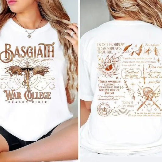 Fourth Wing Dragon Rider 2-Sided Shirt, Riders Quadrant Shirt, Basgiath Shirt, Dragon Rider T-Shirt, Basgiath War College Sweatshirt