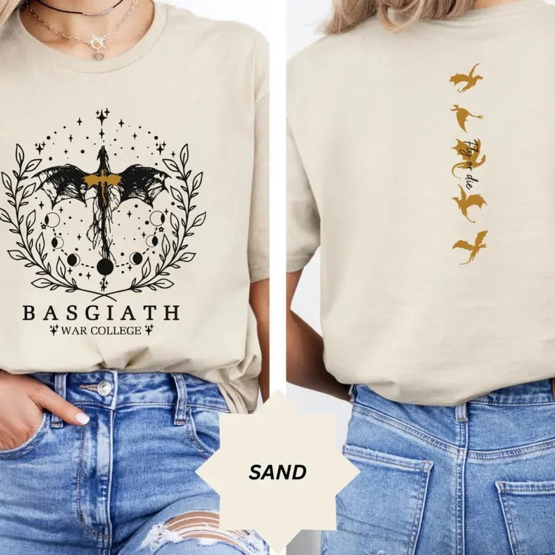 Fourth Wing Dragon Sweatshirt, Basgiath War College T-Shirt, Xaden Riorson, Fourth Wing Xaden Sweater, Violet Sorrengail Shirt, Bookish Shirt