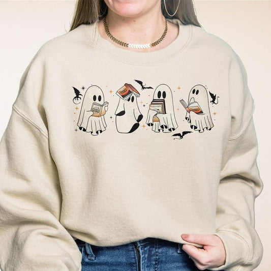 Fourth Wing Ghost Shirt Sweatshirt, Fourth Wing Fan TShirt, Bookish Ghost, Halloween Fourth Wing Comfort Womenswear