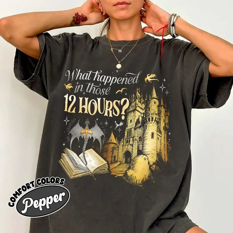 Fourth Wing Series Comfort Colors Shirt For Fans, The Quest Squad Onyx Storm T-Shirt, 12 Hours Dragon Rider Tee, Book Merch Gift  Womenswear