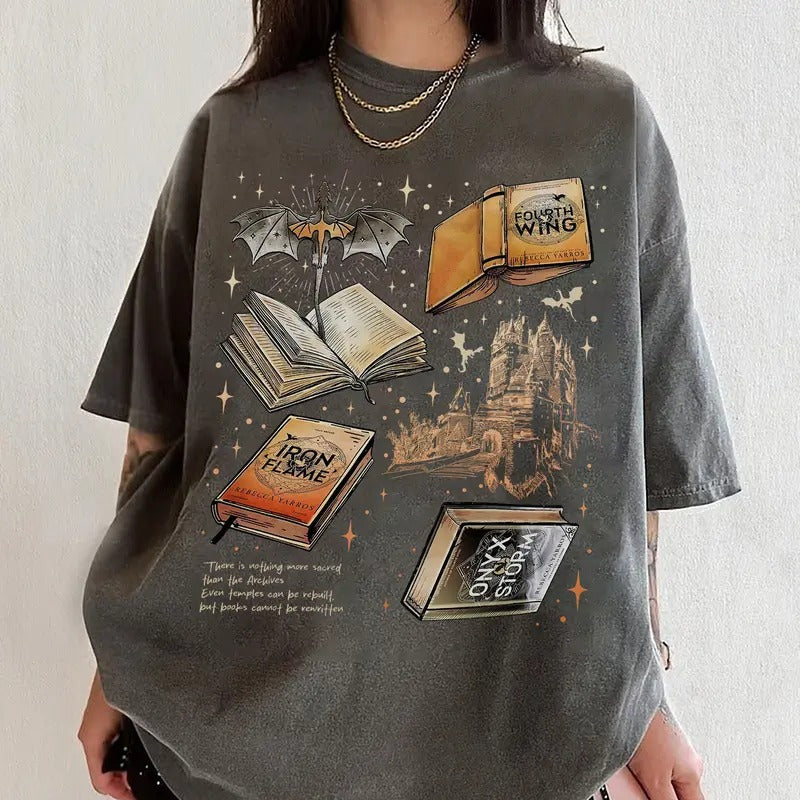 Fourth Wing Series Shirt For Fans, Basgiath War College Shirt, Dragon Rider TShirt, SJM Merch, Book Lover Gift