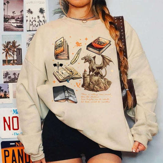 Fourth Wing Series Sweatshirt, Basgiath War Shirt, Onyx Storm Sweatshirt, Fantasy Reader Shirt, Bookish Shirt, Booktok Sweatshirt, Violet Sorrengail Shirt