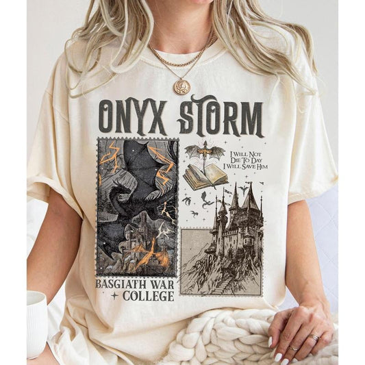 Fourth Wing Series T-Shirt , Onyx Storm , Dragon Rider , Bookish Tee Gift For Book Lover , Violet Sorrengail , Fantasy...