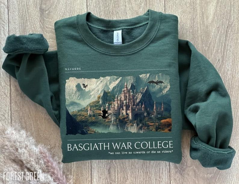 Fourth Wing Sweatshirt (OFFICIALLY LICENSED) Basgiath War College Sweatshirt, Fourth Wing Merch, Fourth Wing Shirt, Fourth Wing Basgiath