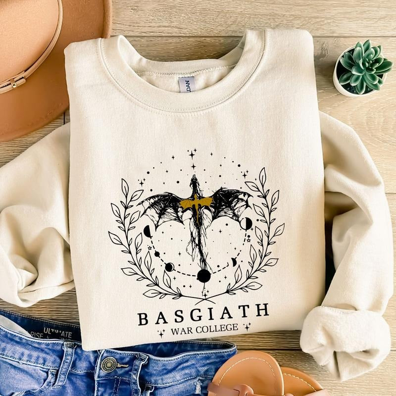 Fourth Wing Sweatshirt, Basgiath War College Shirt, Dragon Rider, Violet Sorrengail, Xaden Riorson, Riders Quadrant, Reader