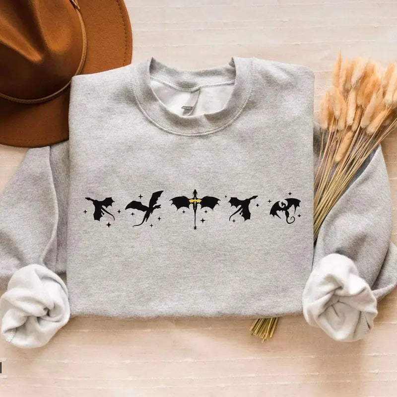 Fourth Wing Sweatshirt, Basgiath War College Shirt, Violet Sorrengail, Bookish Sweatshirt, Xaden Riorson, Fantasy Romance Shirt, Dragon Book Sweater