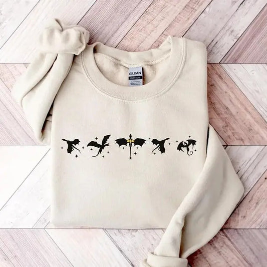 Fourth Wing Sweatshirt, Basgiath War College Sweatshirt, Violet Sorrengail, Bookish Sweatshirt, Xaden Riorson, Fantasy...