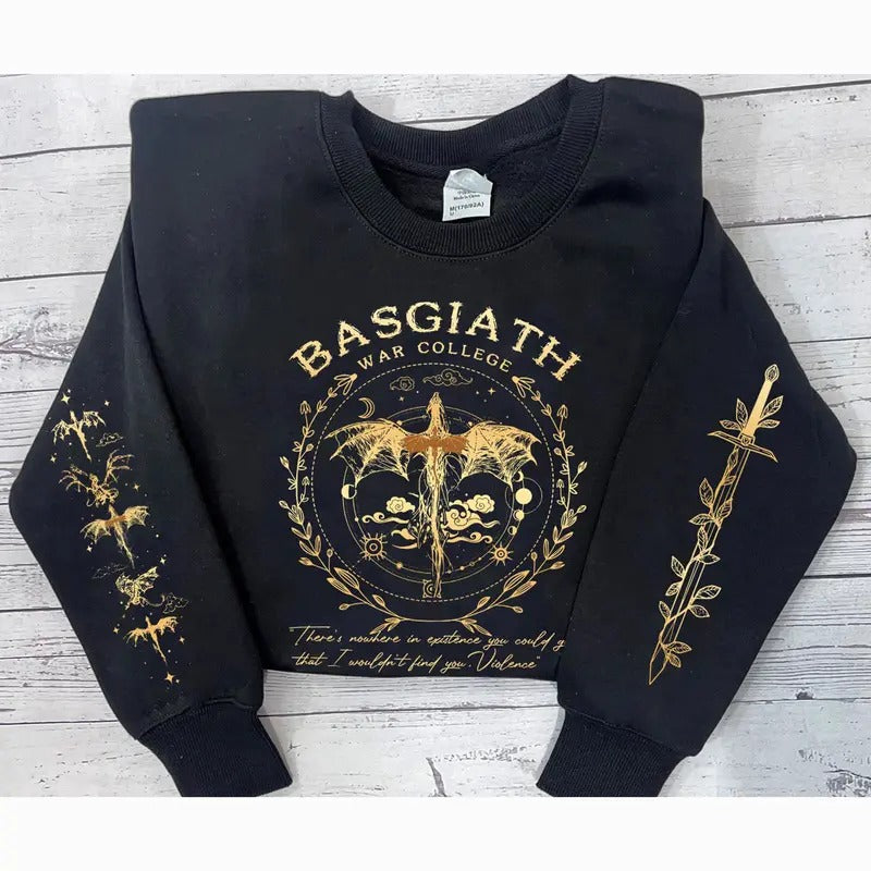 Fourth Wing Sweatshirt, Basgiath War College, Dragon Rider, Xaden Riorson, Violet Sorrengail, Riders Quadrant, Fantasy reader, Bookish Shirt