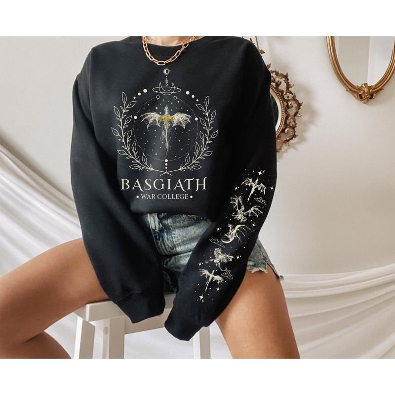 Fourth Wing Sweatshirt, violet sorrengail, xaden riorson, iron flame, the empyrean series, fourth wing book, Basgiath War College