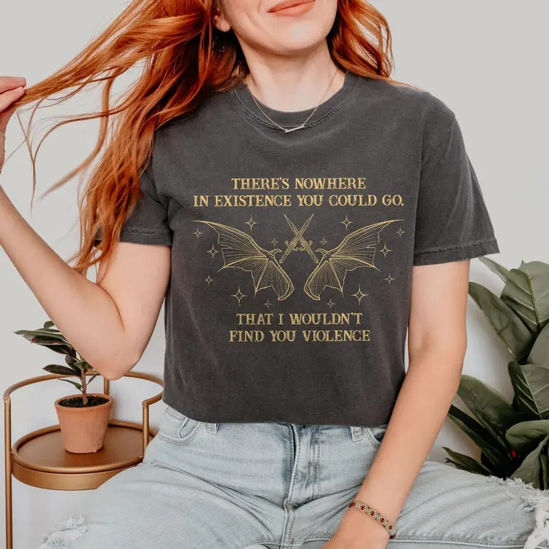 Fourth Wing TShirt, Violent Little Thing Tee, Basgiath War College Merch, Book Lovers Gifts, Violence Sorrengail, Booktok Gift