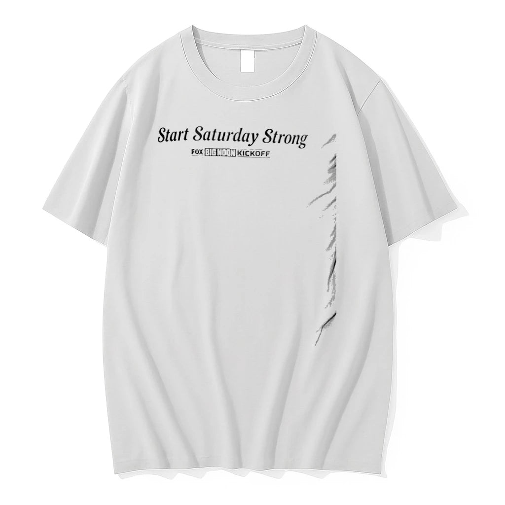 Fox Big Noon Kickoff Ncaa Football Start Saturday Strong Bold Black Text Sports Tshirts Sweater