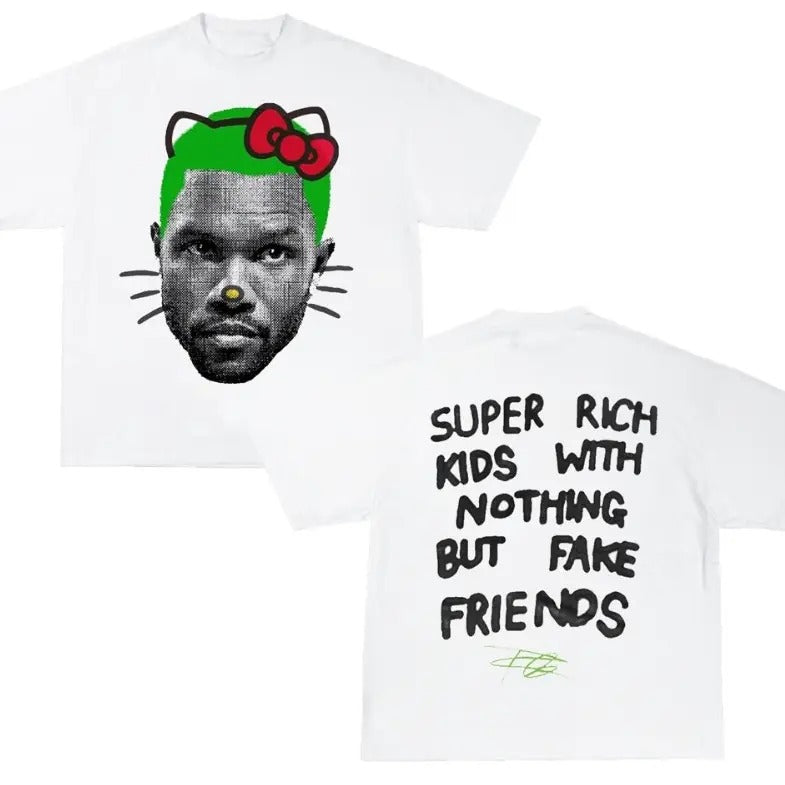 Frank Kitty Green Cute Signature T-Shirt