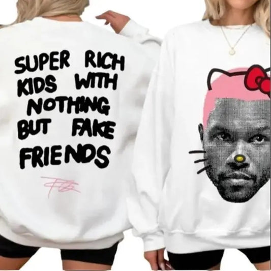 Frank Kitty (PINK) Cute Graphic Tee Sweater
