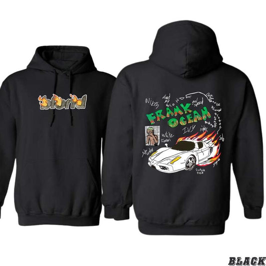 Frank Ocean Hoodie - Nostalgic Sports Car Design, Hoodies for Country Girls, Graphic Sweatshirt for Music Lovers, Streetwear Fashion Apparel Menswear Sweaters