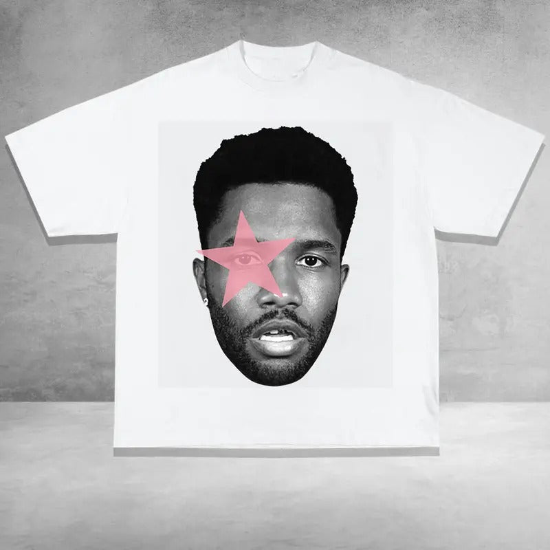 Frank Pink Star Rap Graphic Tee Shirt
