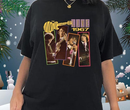 FrankIJohnson The Monkees Live 1967 Sports Men's Tees Round , The Monkees Live 1967 T- Shirt, Gift For Fan, Unisex T- Shirt, Funny Shirt