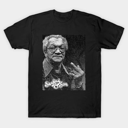 Fred Sanford Middle Finger T-Shirt, Graphic Tees Tshirt Menswear Top Streetwear Shortsleeve Underwear Tropical Crewneck Casual Operator