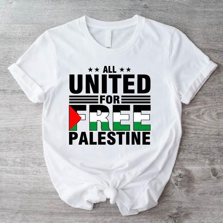Free Palestine Shirt, Palestine Flag T-Shirt, We Are All United Shirt, Palestinians Tee, Save Gaza Tee, Human Rights Short Sleeve, Unisex Equality Tee, End War Tee, Freedom for Palestine Tee.