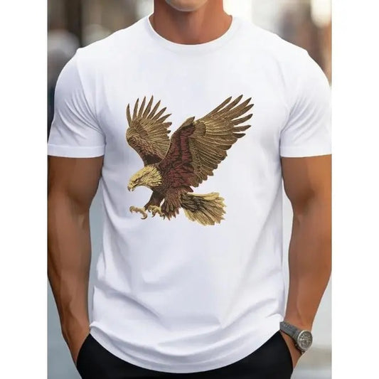 Freedom Eagle Mens Premium Pure Cotton T-Shirt - Super Comfort Fit for Unmatched Style and Ease Made in USA