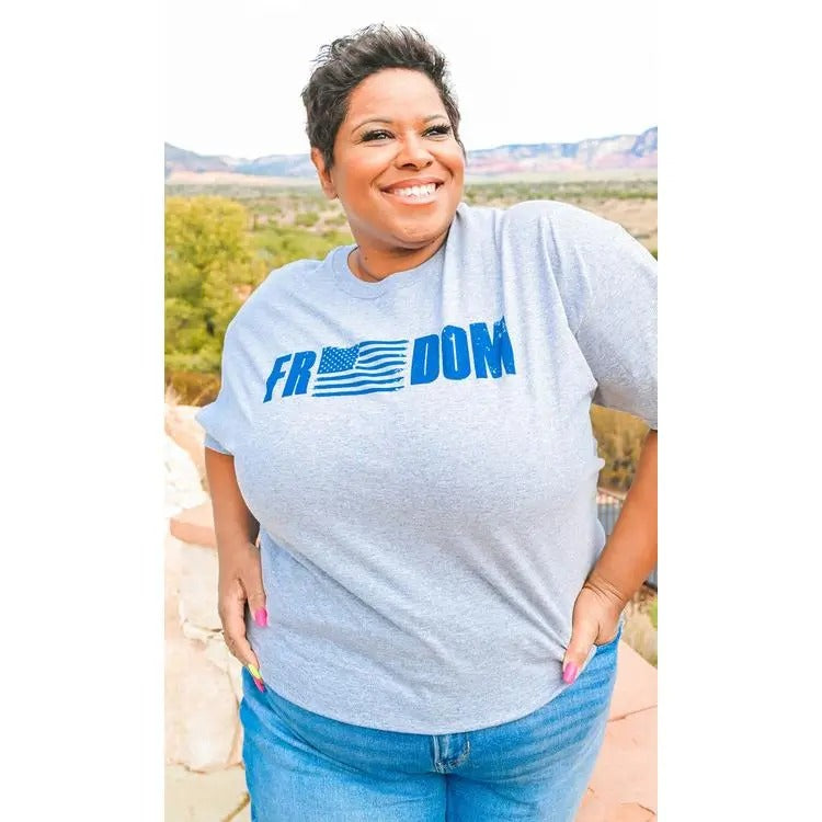 Freedom Flag Patriotic Graphic T-Shirt