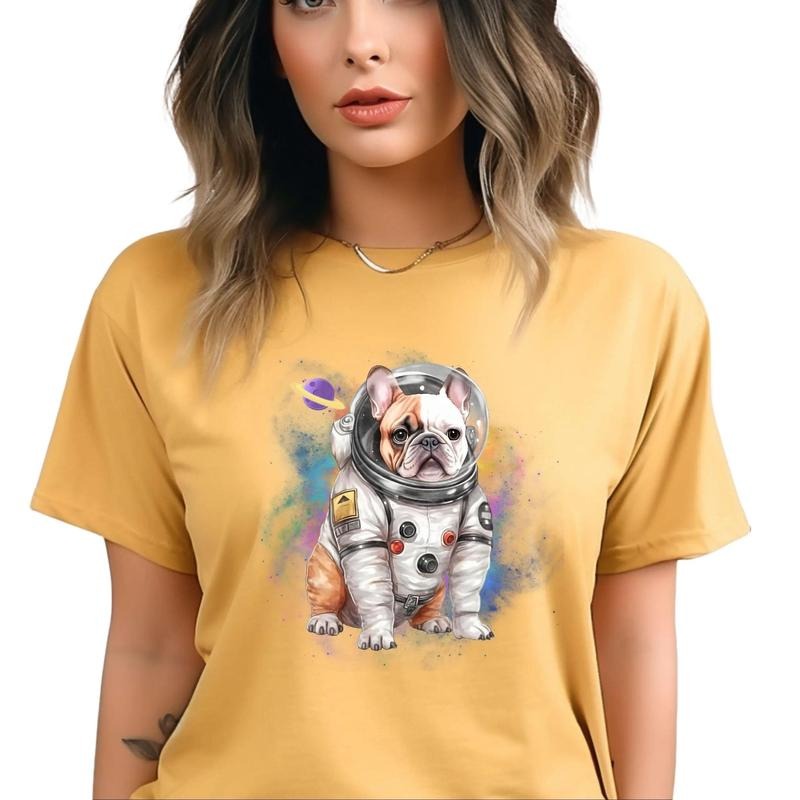 French Bulldog Astronaut Comfort colors Tee shirt Hoodie, Sweatshirt | WearSparks.com