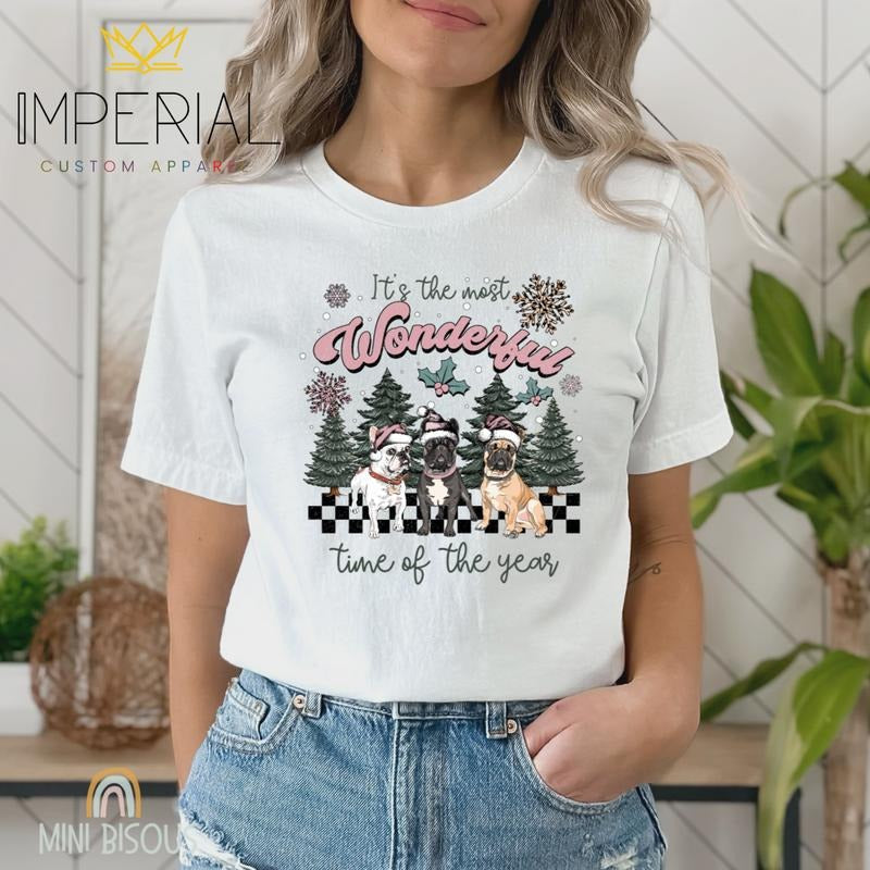 Frenchie Christmas Shirt, Family Matching Christmas Shirt, Christmas French Bulldog Tee, Xmas T-Shirt